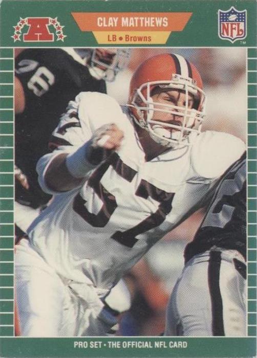 Juego profesional Clay Matthews #80 1989