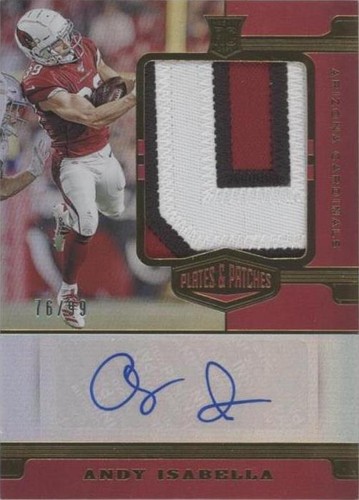 2019 Panini Plates & Patches Andy Isabella #RPA-AIS