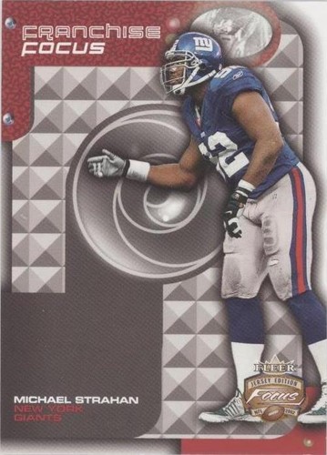 2002 Fleer Focus Jersey Edition Michael Strahan #21FF