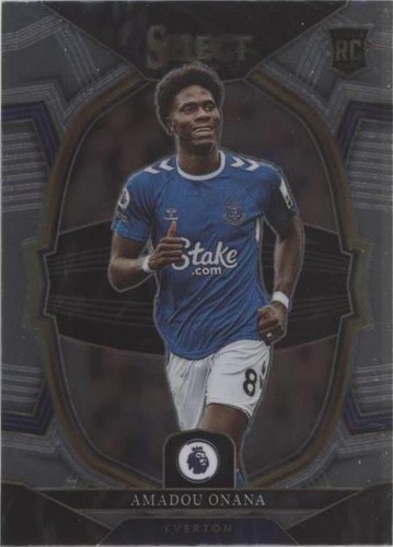 Carte Panini Impeccable Amadou Onana AUTO Étoiles Inox 2023-24 - Everton - Insert Numérotée