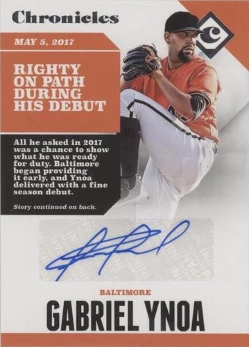 2017 Panini Chronicles - Gabriel Ynoa #CA-GY