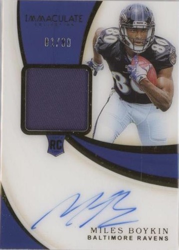 2019 Panini Immaculate Collection Miles Boykin #134