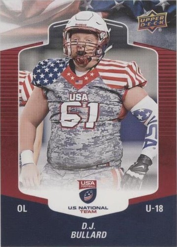 2018 Upper Deck USA Football D.J. Bullard #65