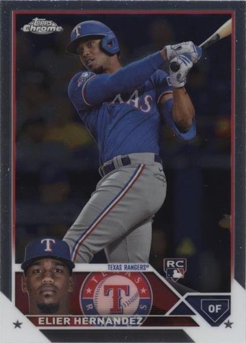 ELIER HERNANDEZ 2023 TOPPS CHROME ROOKIE AQUA WAVE RC AUTO