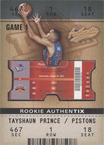 2002-03 Fleer Authentix - Tayshaun Prince #135