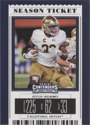 2019 Panini Contenders Draft Picks Josh Adams #52
