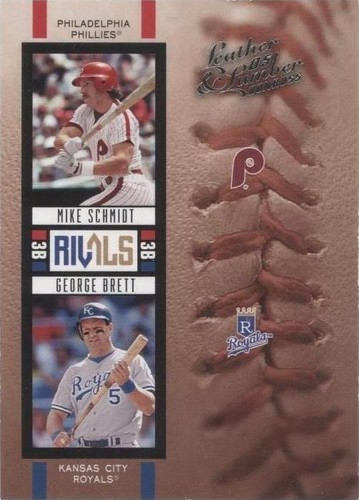 2005 Donruss Leather & Lumber - George Brett Mike Schmidt #R-21