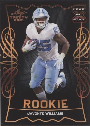 2021 Leaf Trinity Box Black Javonte Williams #RB-15