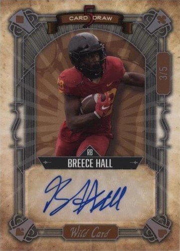 2022 Wild Card 5 Card Draw Breece Hall #5CDCN-3