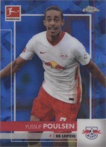 2020-21 Topps Chrome Bundesliga Sapphire Edition Yussuf Poulsen #57