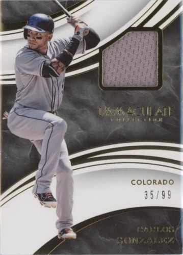 2016 Panini Immaculate Collection - Carlos Gonzalez #IS-CZ