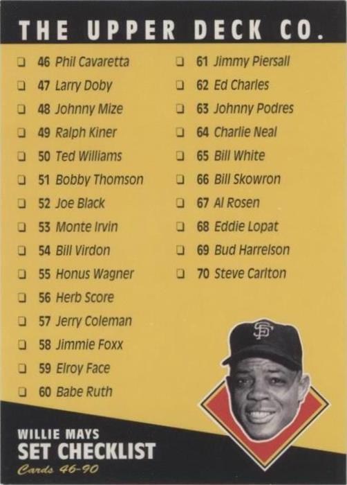 Upper Deck All-Time Heroes 1994 - Willie Mays #150