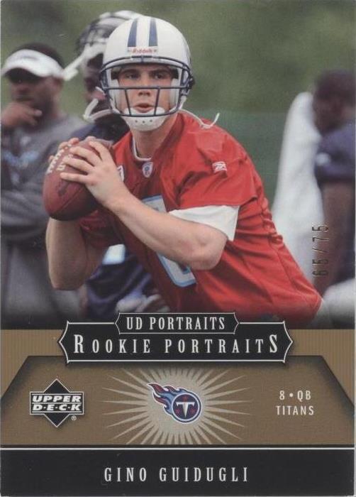 2005 Upper Deck Portraits - Rookie Portraits Gino Guidugli #191 Gold ...