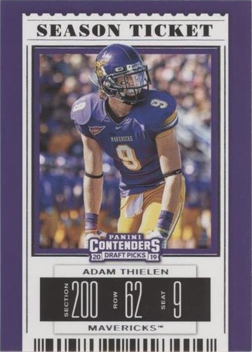 2019 Panini Contenders Draft Picks Adam Thielen #3