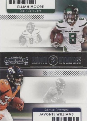 2021 Panini Contenders Elijah Moore Javonte Williams #RN-EMO