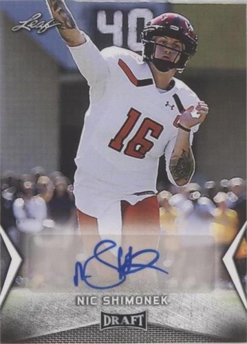 2018 Leaf Draft Nic Shimonek #BA-NS1
