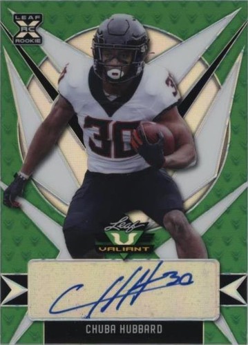 2021 Leaf Valiant Chuba Hubbard #BA-CH1