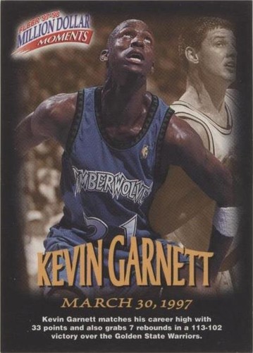 1997-98 Flair Showcase Kevin Garnett Showstopper Sec 2 Row 2 Seat