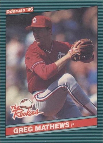 1986 Donruss The Rookies - Greg Mathews #26