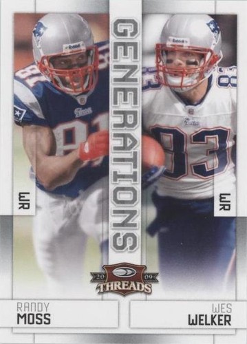 2009 Donruss Threads Randy Moss Wes Welker #11