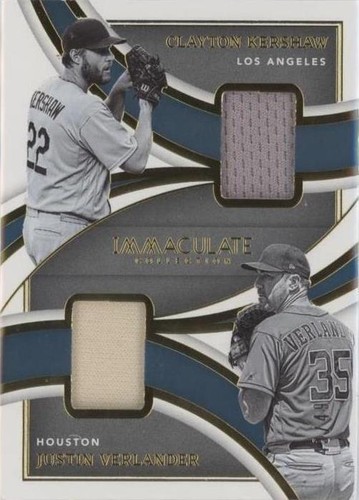 2022 Panini Immaculate Collection - Clayton Kershaw Justin Verlander #LDM-CJ