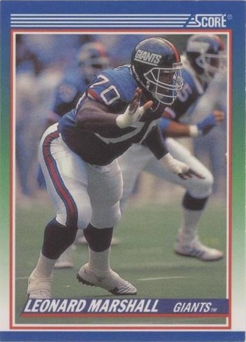 1990 Score Leonard Marshall #375