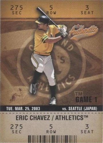 2003 Fleer Authentix - Eric Chavez #82