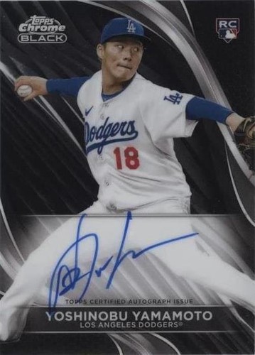 2025 Topp Chrome Black Yoshinobu Yamamoto Auto GOLD Parallel