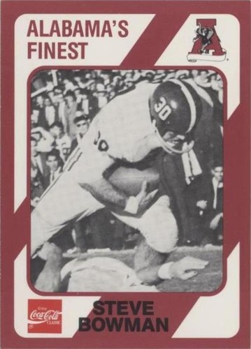1989 Collegiate Collection Alabama Crimson Tide Steve Bowman #75