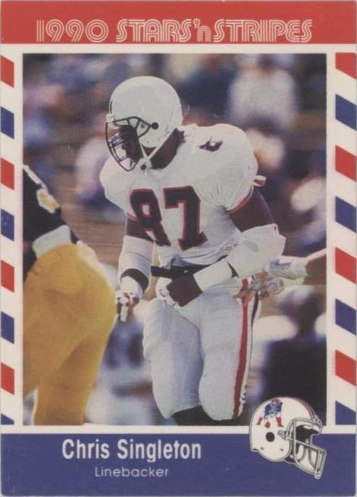 1990 Fleer Stars 'n Stripes Chris Singleton #87