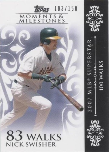 2008 Topps Moments & Milestones - Nick Swisher #104-83