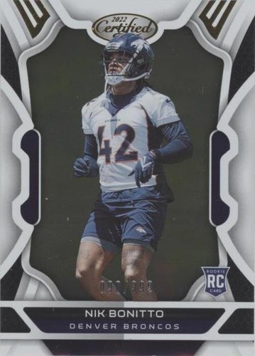 2022 Panini Certified Nik Bonitto #182