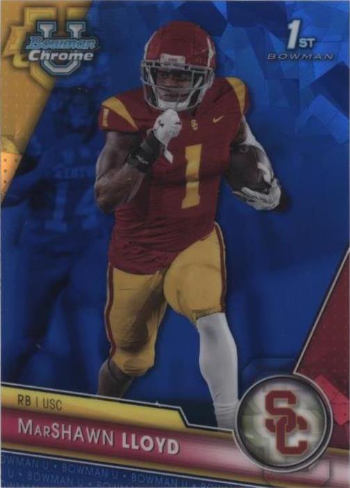 2023 Bowman University Chrome Sapphire Edition Marshawn Lloyd #107