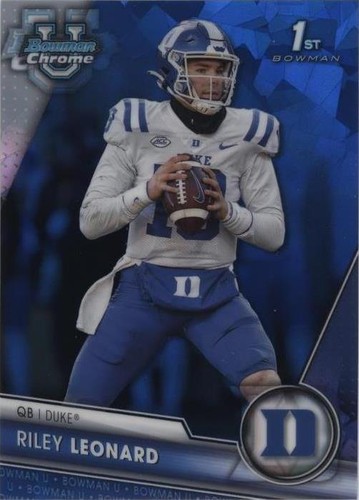 2023 Bowman University Chrome Sapphire Edition Riley Leonard #6