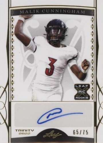 2022 Leaf Trinity Malik Cunningham #BA-MC1