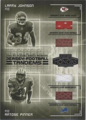 2003 Playoff Honors Artose Pinner Larry Johnson #JT-3