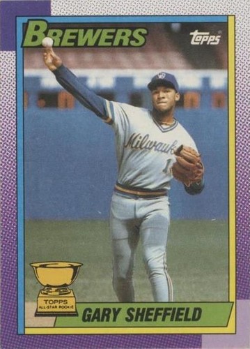 Topps 1990 #718 GARY SHEFFIELD ROOKIE Milwaukee Brewers All