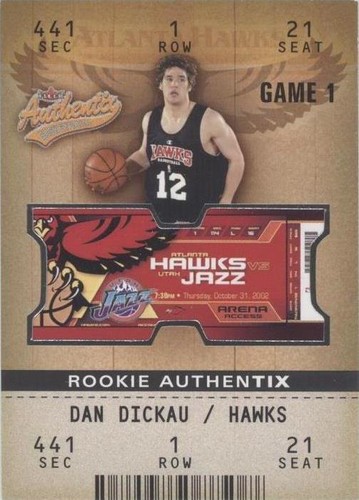 2002-03 Fleer Authentix - Dan Dickau #121