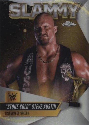 2025 Topps Chrome WWE Stone Cold Steve Austin Green Laser 20/175