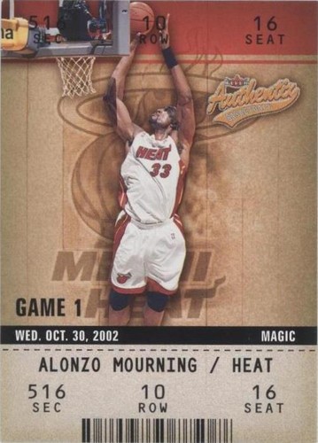 2002-03 Fleer Authentix - Alonzo Mourning #48