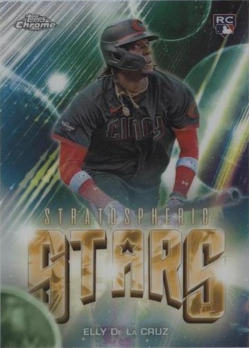 PSA 10/10 ELLY DE LA CRUZ AUTO 2022 Topps Chrome ORANGE