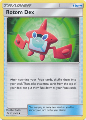 x4 Rotom Dex - 131/149 - Uncommon Pokemon SM1 Sun & Moon Base M/NM English