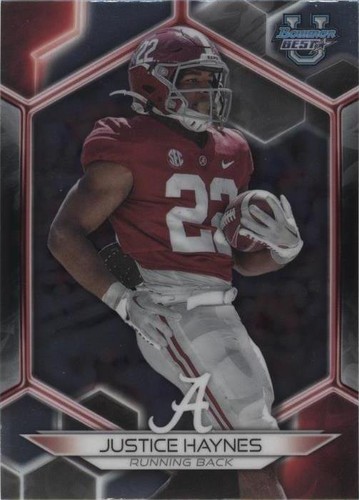 2023-24 Topps Bowman U Chrome Football 85 Justice Haynes 1st