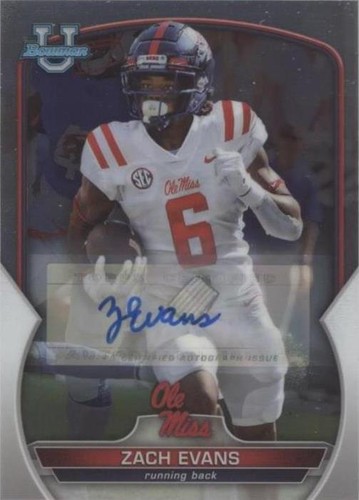 2022 Bowman University Chrome Zach Evans #10