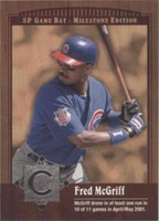 2001 SP Game Bat Edition Milestone - Fred McGriff #59