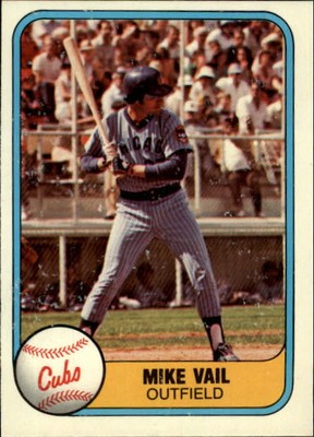 1981 Fleer Baseball Card #311 Mike Vail