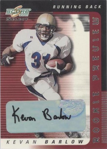 2001 Score Select Kevan Barlow #RP-20