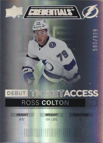 2021-22 Upper Deck Credentials - Ross Colton #107