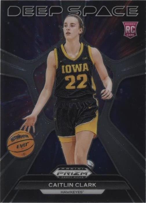 2024 Panini Prizm Draft Picks Deep Space Caitlin Clark Rookie Card #8