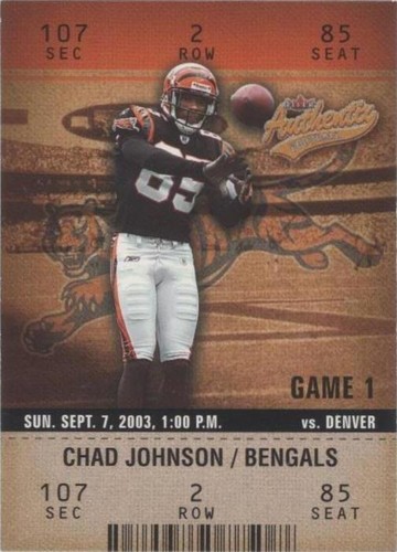 2003 Fleer Authentix Chad Johnson #46